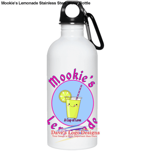 Mookie’s Lemonade Stainless Steel Water Bottle - White / One