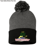 Team Delila Winter Pom Hat - Black/Dark Heather / One Size -