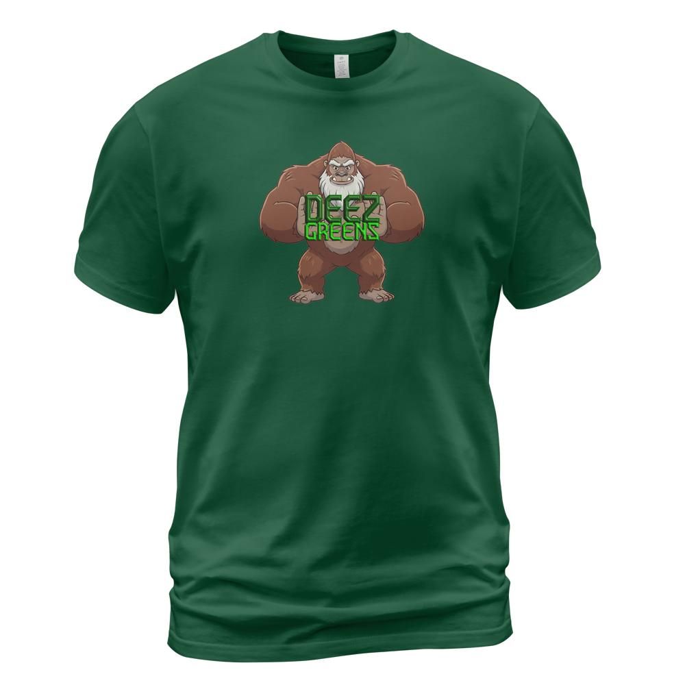 Deez Greens Logo - Sasquatch and name (Center Chest)