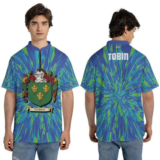 Tobin Coat of Arms - Blue and Green
