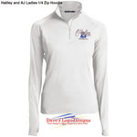 Hailley and AJ Ladies 1/4 Zip Hoodie - White / X-Small - 