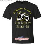 In Memory of Pinto - Legacy Rides On Youth Shirt - Black / 
