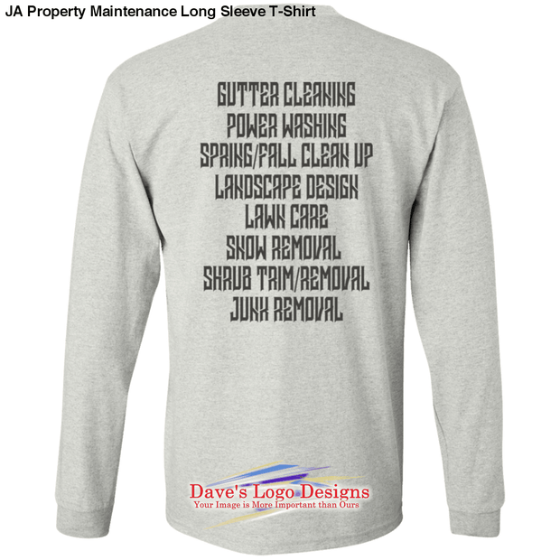 JA Property Maintenance Long Sleeve T-Shirt - T-Shirts