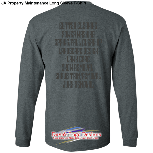 JA Property Maintenance Long Sleeve T-Shirt - T-Shirts