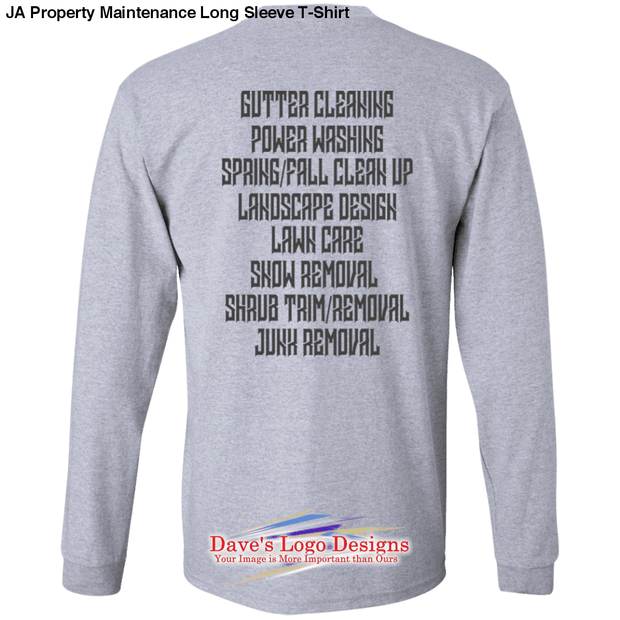 JA Property Maintenance Long Sleeve T-Shirt - T-Shirts