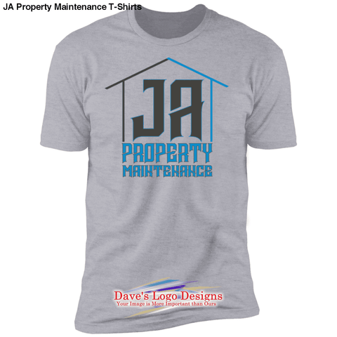 JA Property Maintenance T-Shirts - Heather Grey / X-Small