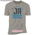 JA Property Maintenance T-Shirts - Light Grey / X-Small