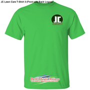 JC Lawn Care T-Shirt 3 (Front and Back Logos) - Electric 