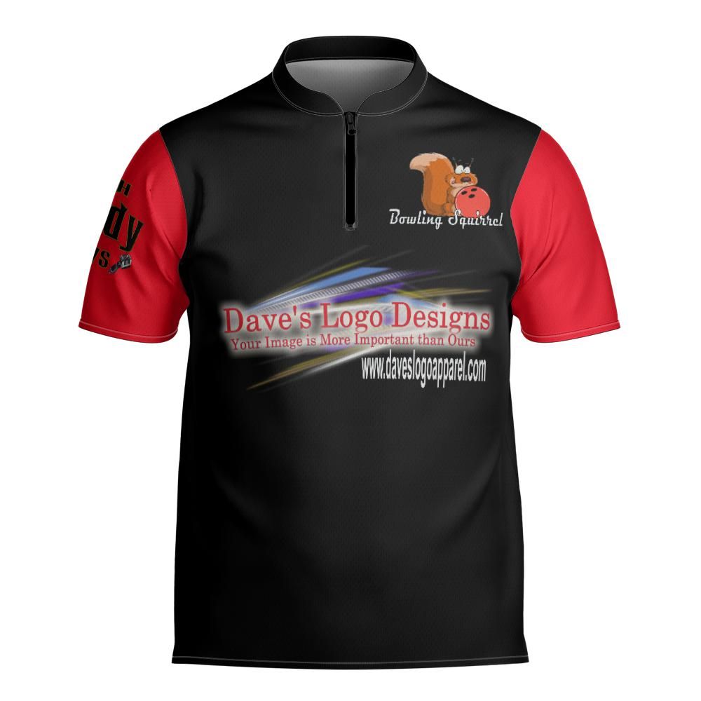 Dave's Logo Designs Bowling Squirrel Shirt