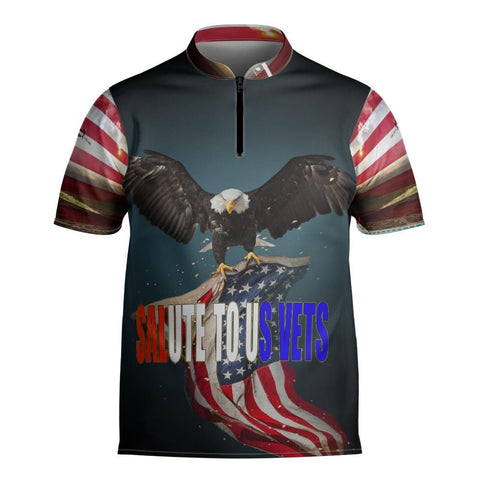 Salute to US Veterans Bowling Shirt