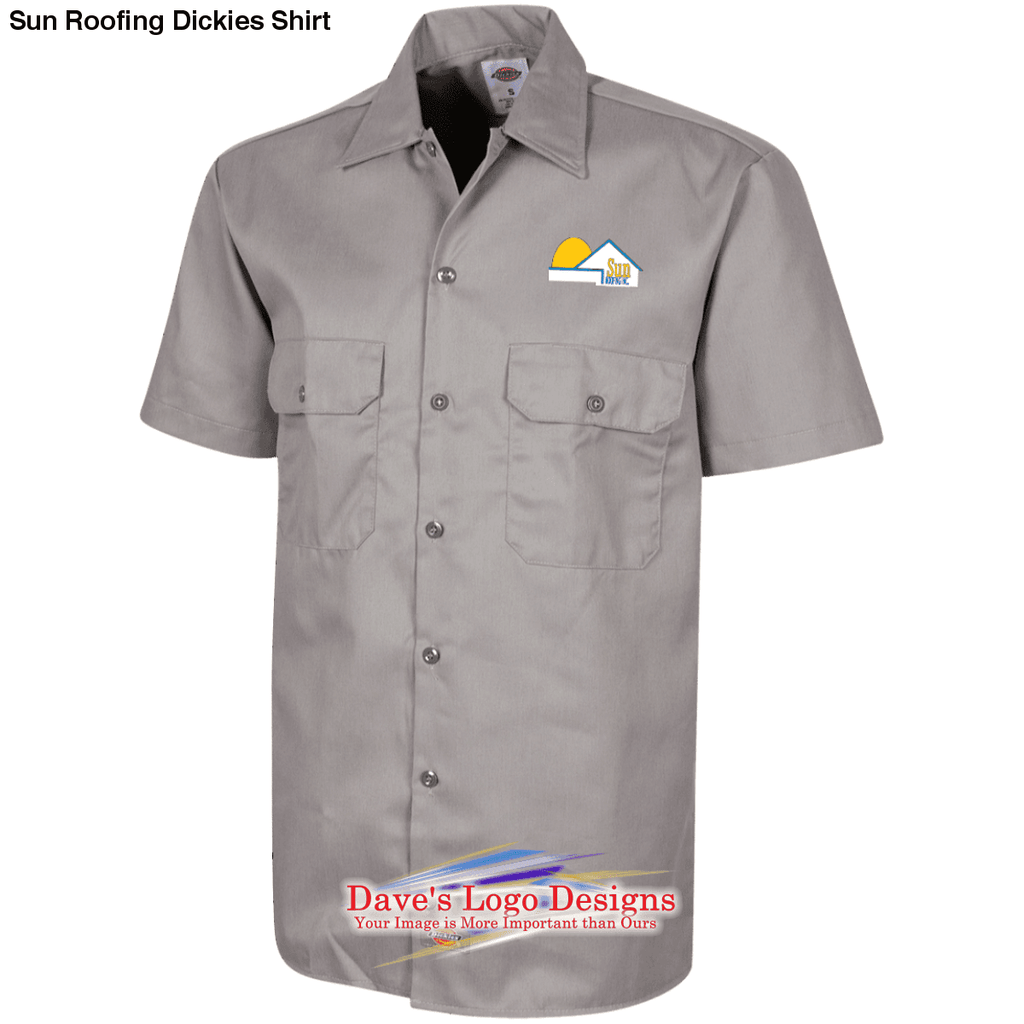 Dave's Logo Apparel Sun Roofing Dickies Shirt