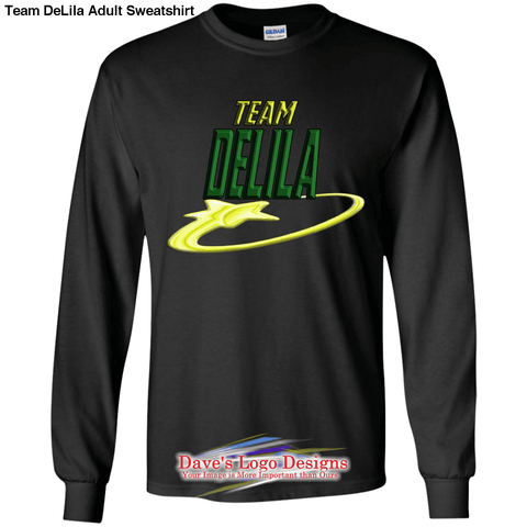 Team DeLila Adult Sweatshirt - Black / S - T-Shirts