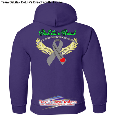 Team DeLila - DeLila’s Bread Youth Hoodie - Purple / YS - 
