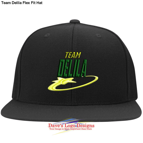 Team Delila Flex Fit Hat - Black / S/M - Hats
