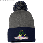 Team Delila Winter Pom Hat - Navy/Dark Heather / One Size - 