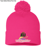 Team Delila Winter Pom Hat - Neon Pink / One Size - Hats