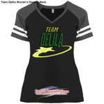 Team Delila Women’s Game V-Neck - Black/Heathered Charcoal /