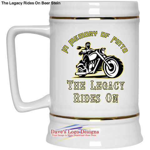 The Legacy Rides On Beer Stein - White / One Size - 